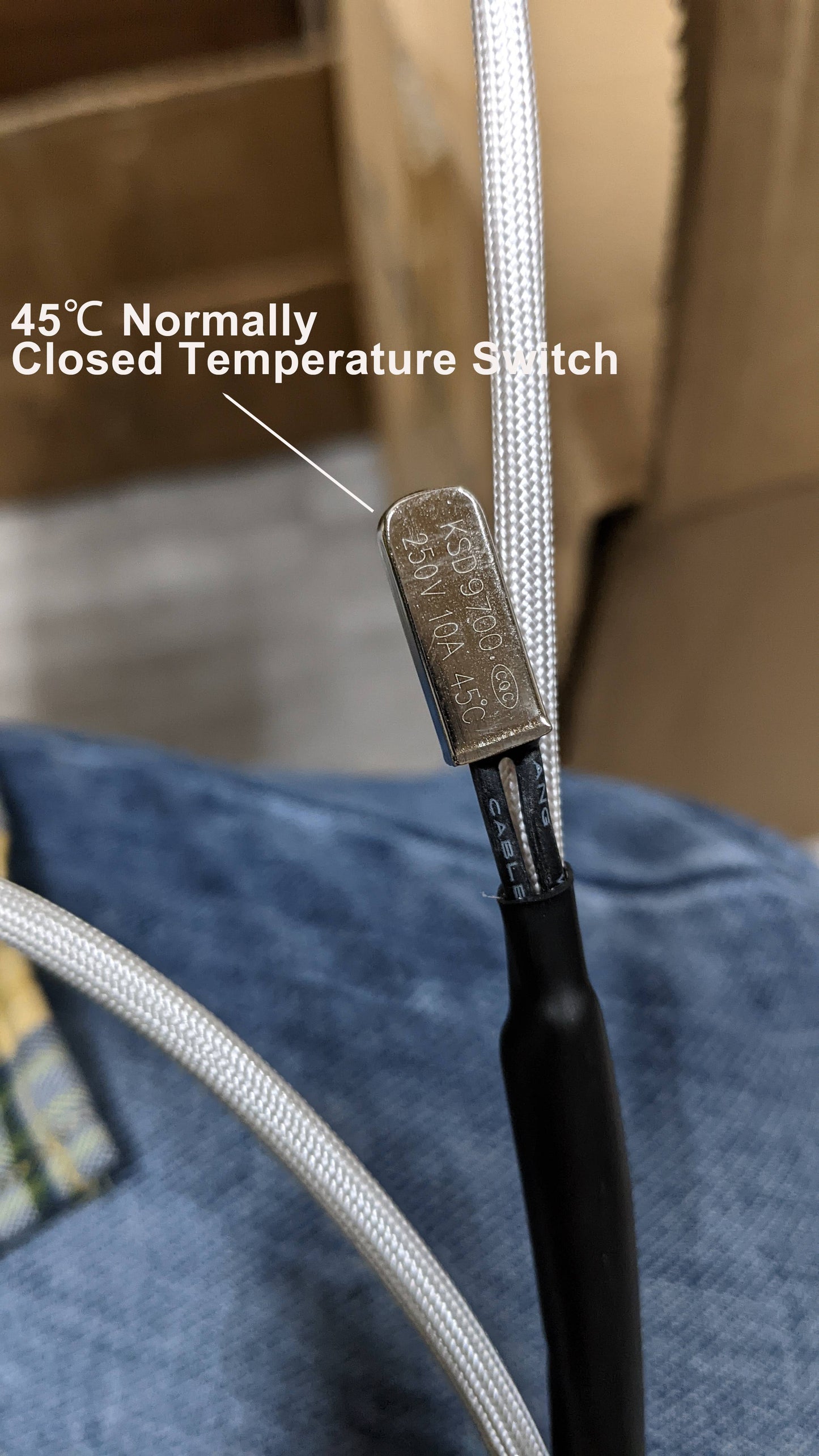 45℃ Normally Closed Temperature Switch on the JK BMS heating pad