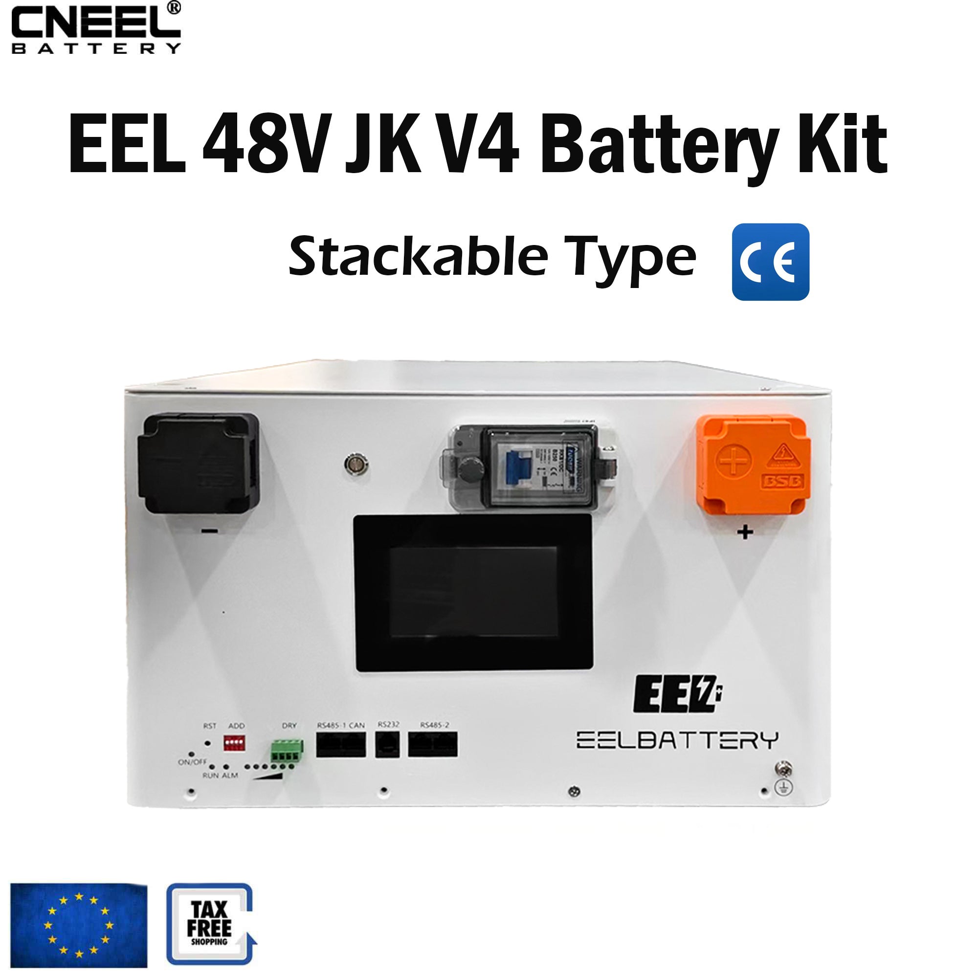 EELBATTERY V4 DIY JK 200A BMS LifePO4 280Ah Metal Battery Case , EU st ...