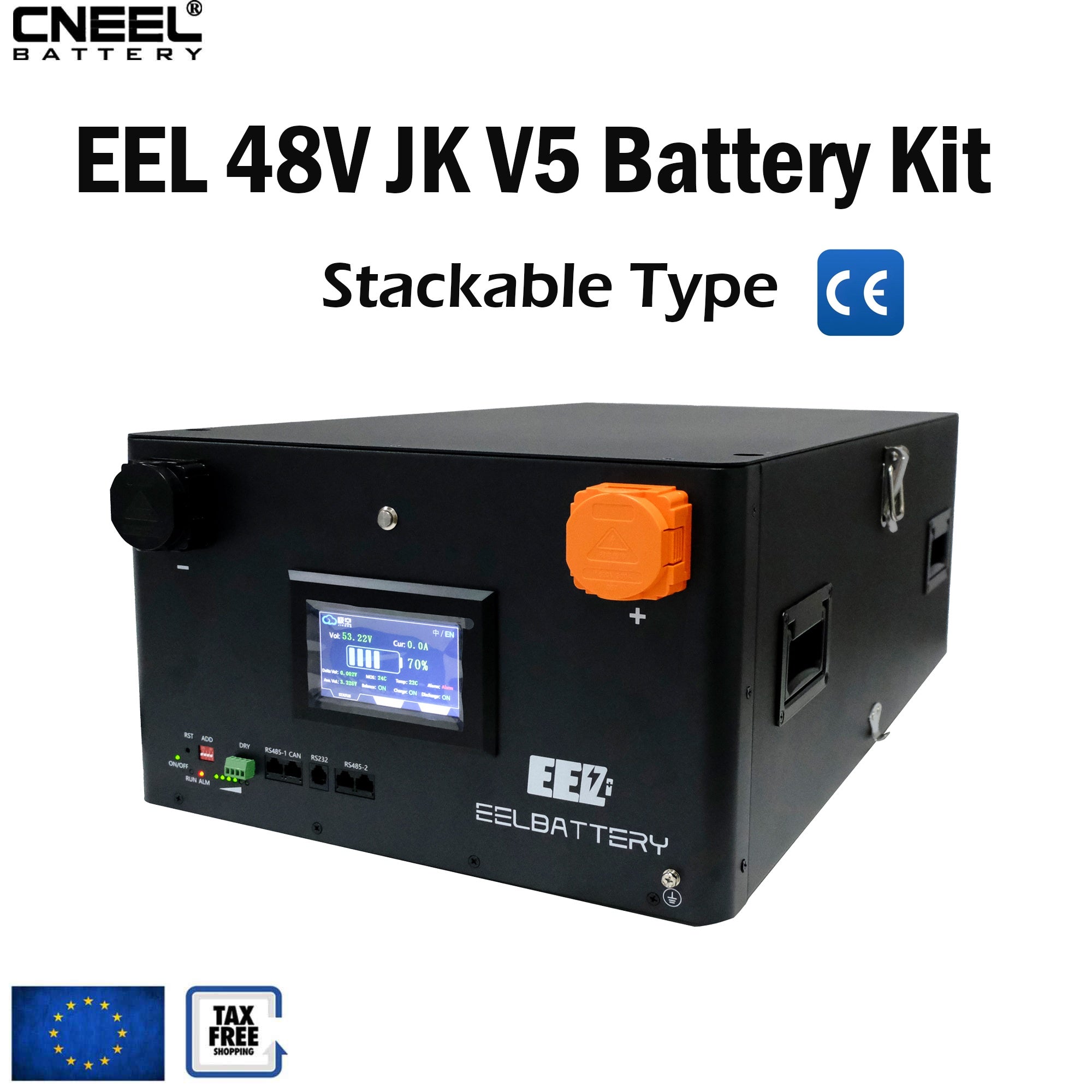 EEL 48V 16S JK V5 DIY LiFePO4 Battery Case ,Energy Storage Stackable T ...