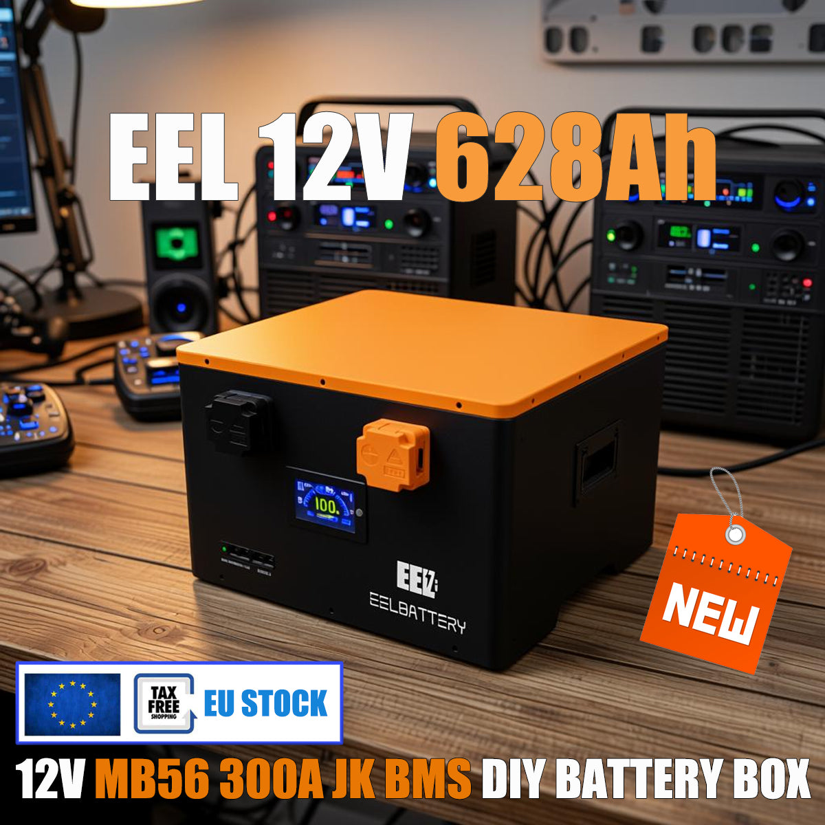 EU Stock - EEL 12V MB56 628Ah DIY Battery Box with Inverter Communicat ...