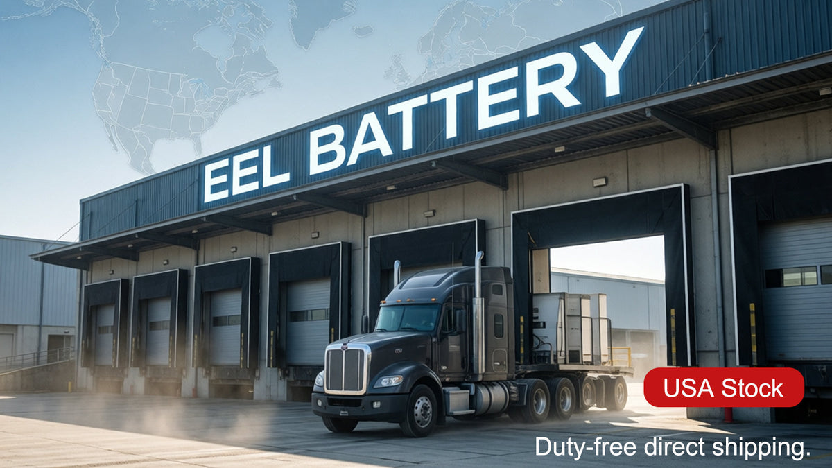 EEL Battery's US warehouse has ample stock of EVE and CATL square lithium iron phosphate cells and DIY battery boxes, enabling fast delivery within the US in 3 to 10 days.