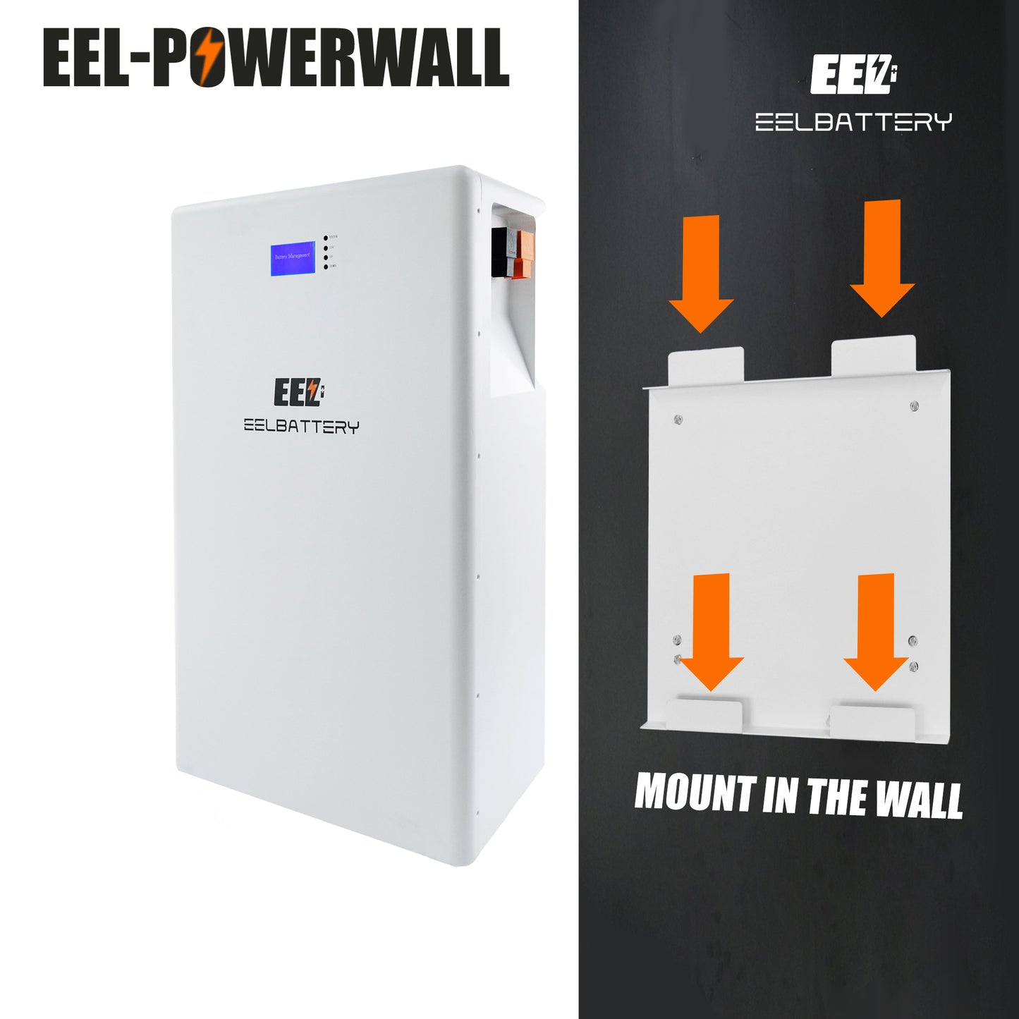 EEL 48V Power Wall LiFePO4 Battery , For Home Energy Storage
