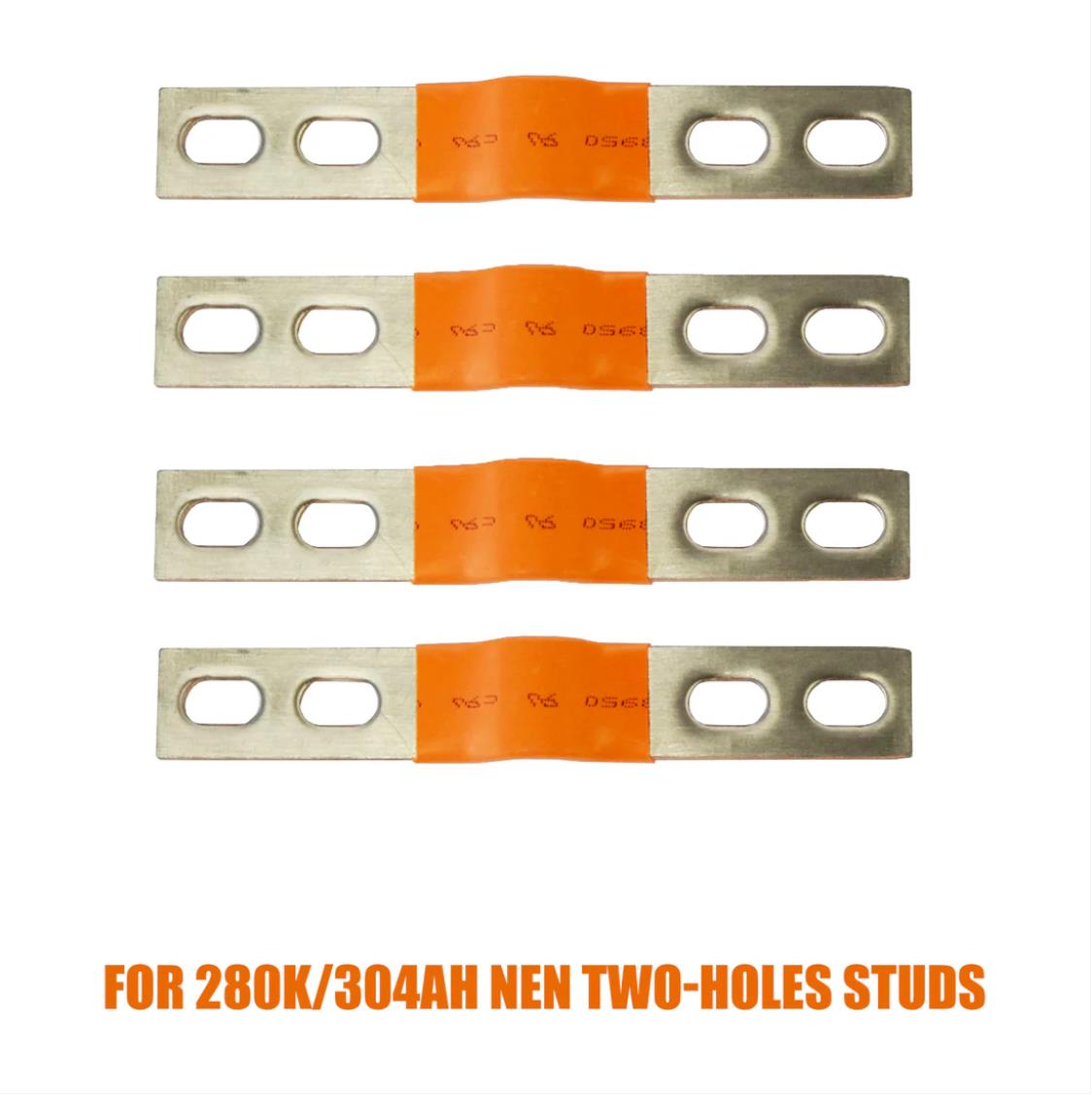 4PCS Flexible 4 holes Nickel-Plated Copper Bus Bar ,Battery Contact strip for EVE Double-hole Pole Cell
