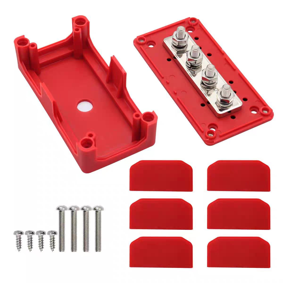 Al the parts of the busbar box.