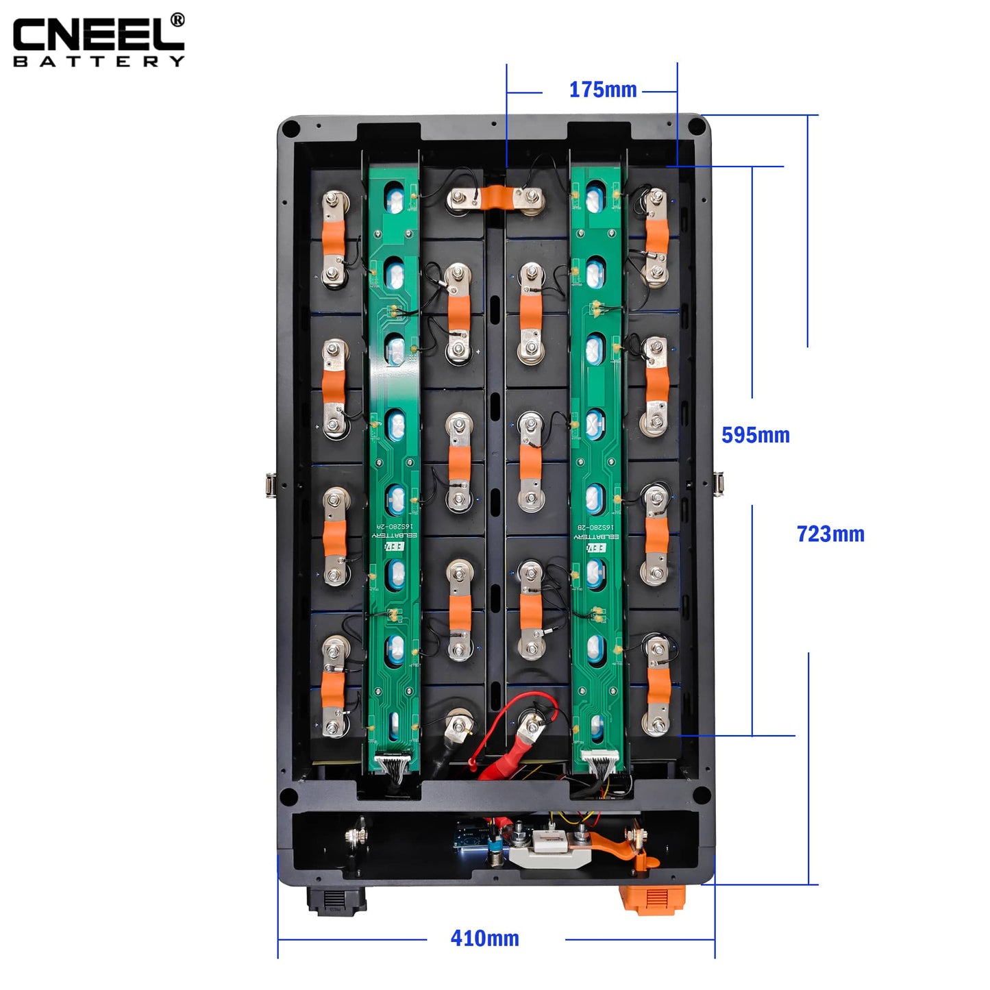 Thes specific dimensions of EEL 48V 300A DIY battery kit