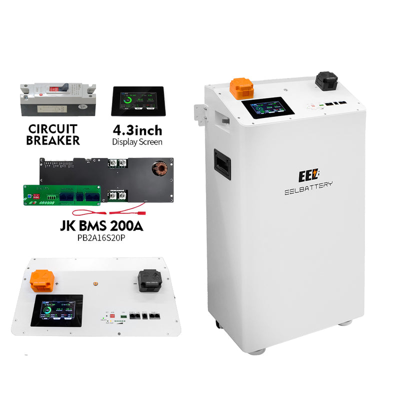 EU Stock Pre-sale | EEL 48V 16S JK V3 280/304/306/314Ah Vertical Metal DIY Battery Box With V19 Inverter BMS For Househo