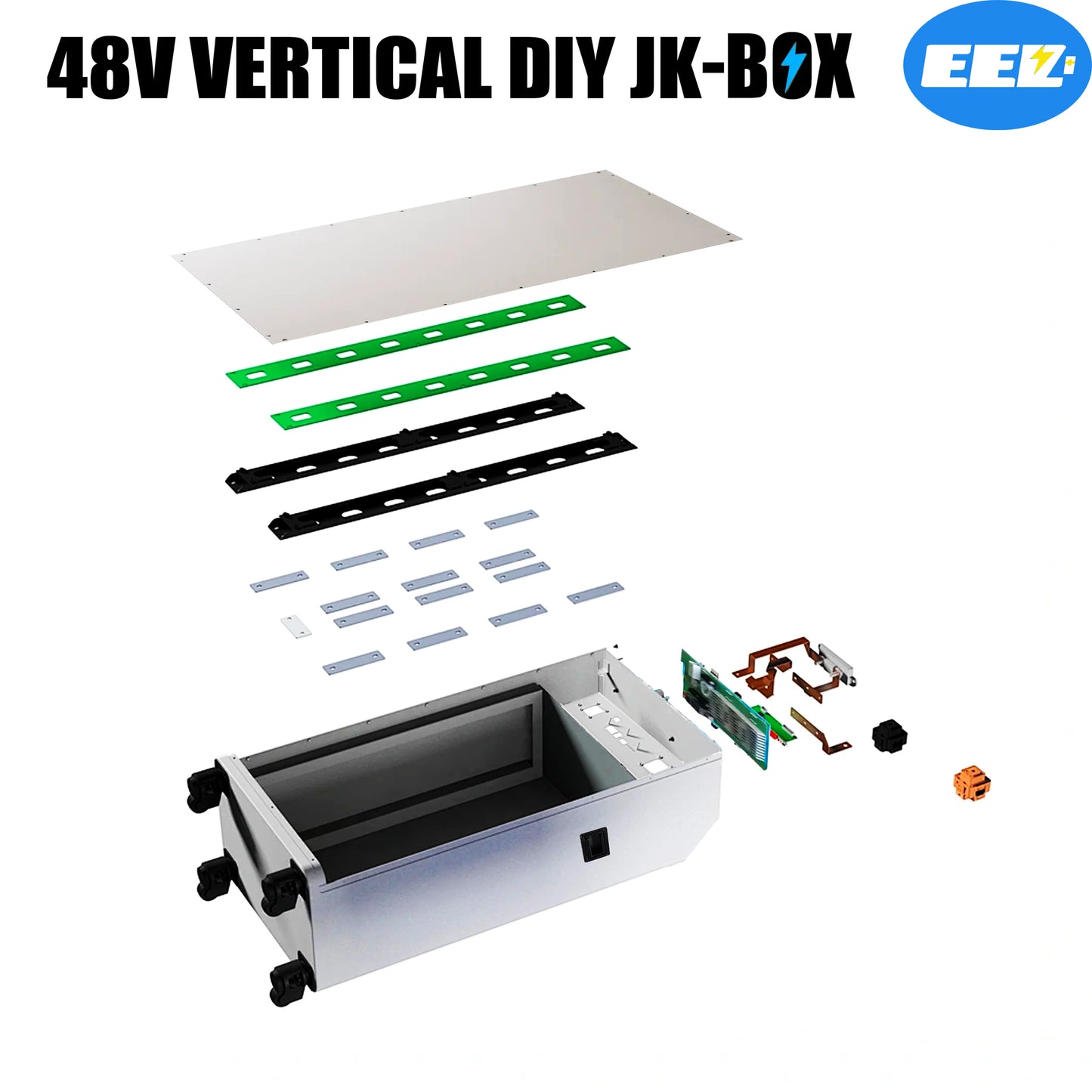 EEL-48V 16S V1 DIY vertical battery kit with JK V19 200A Bluetooth BMS, | EU stock