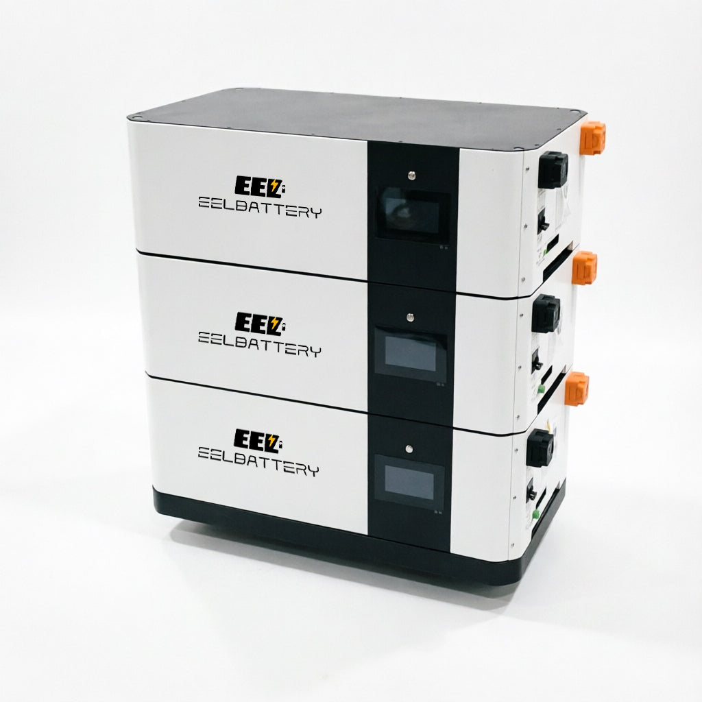 EU  Stock - EEL 48V 16S V6-Pro MAX JK pre-assembled stackable battery pack with 200A V19 inverter and BMS energy storage system. Pre-order now with free shipping and tax exemption.