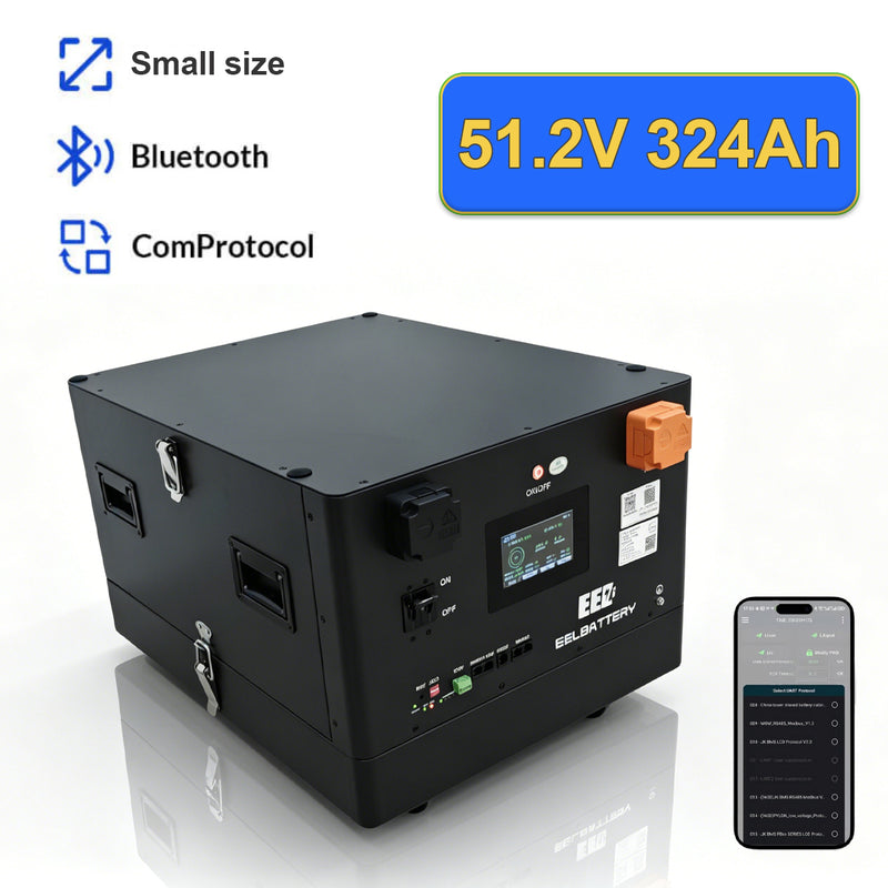 EEL 48V 324Ah 17kWh Self-heating Server Rack Battery | JK 200A BMS | Bluetooth Support | 5-Year Warranty | IEC62619 | CE