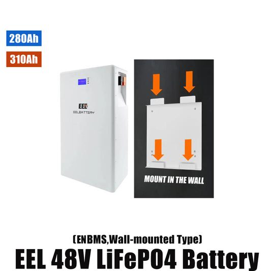 EEL 10kWh 15kWh Power Wall 48V Akkupacks für Solar LiFePO4 230Ah 280Ah Power Bank 16S 200A BMS BT 10E Camping Mobile Power Server Rack