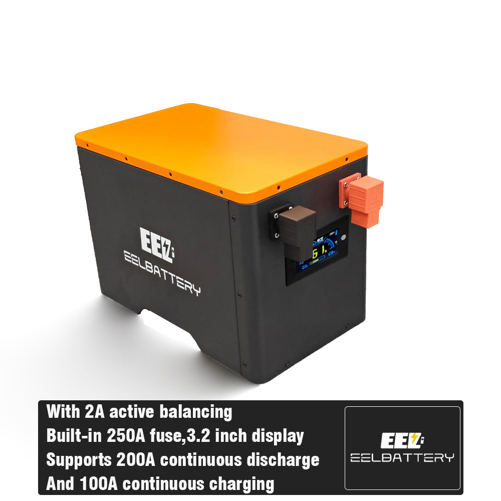 EEL 12 DIY battery box with JK 200A BMS and 3.2inch screen.