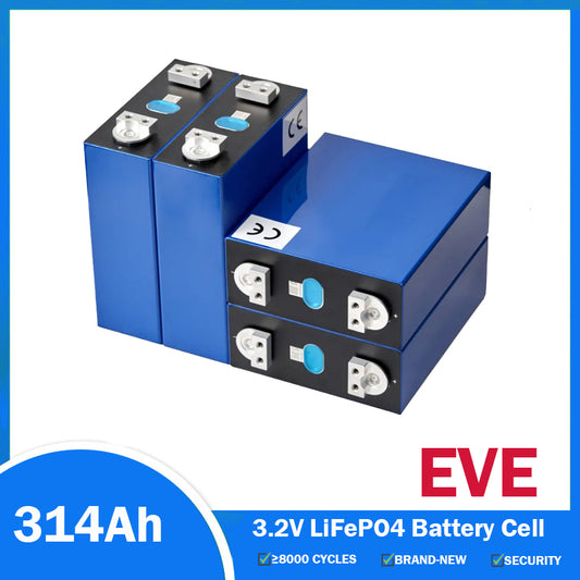 4 Uds 3,2 V EVE 314Ah MB31 HSEV LiFePO4 celdas de batería capacidad total stock de China 