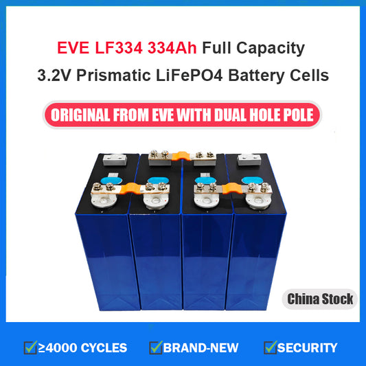 EVE LF334 334Ah prismatic lifepo4 cells for RVEV ,home energy storage system,china stock.
