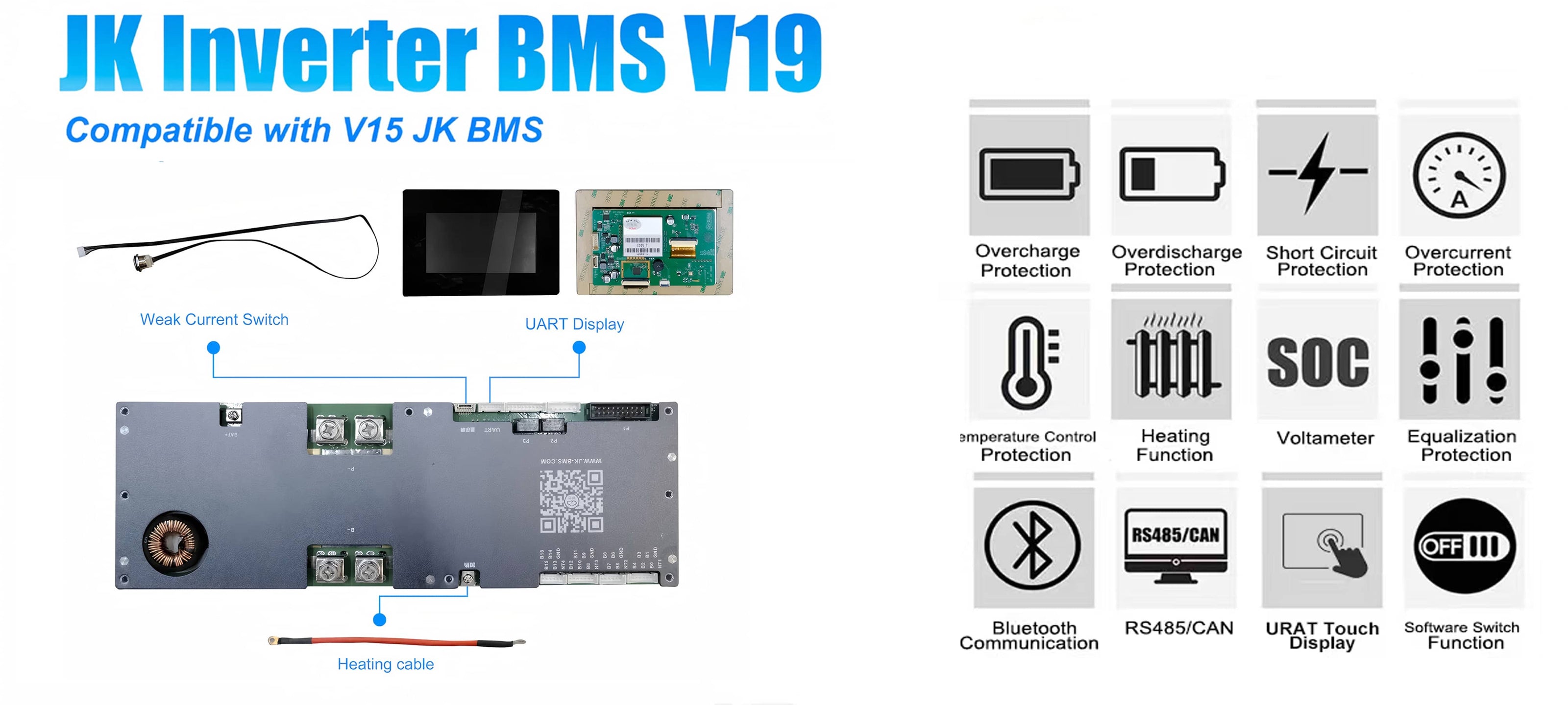 Features of JK V19 inverter BMS