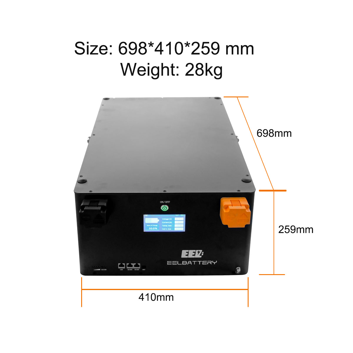 Dimensions of the EEL V1 48V horizontal box