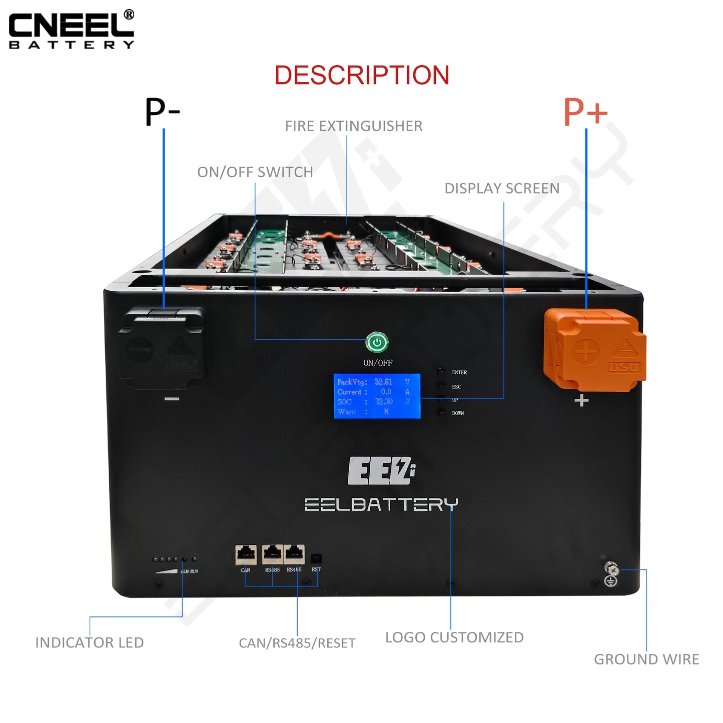 EEL 48V 200A Stackable DIY Battery kit with SEP 3.0 Buletooth BMS,For Solar System,EU Stock