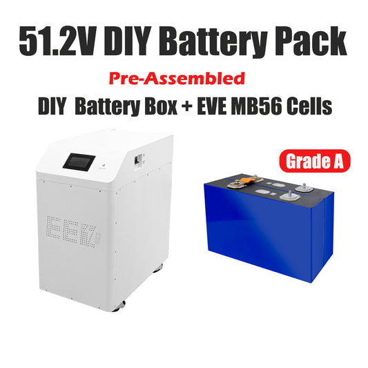 EU Stock – EEL 32kWh 51.2V 16S 628Ah EVE MB56 DIY Vertical Battery Built in 300A JK V19 BMS – Pre-Order